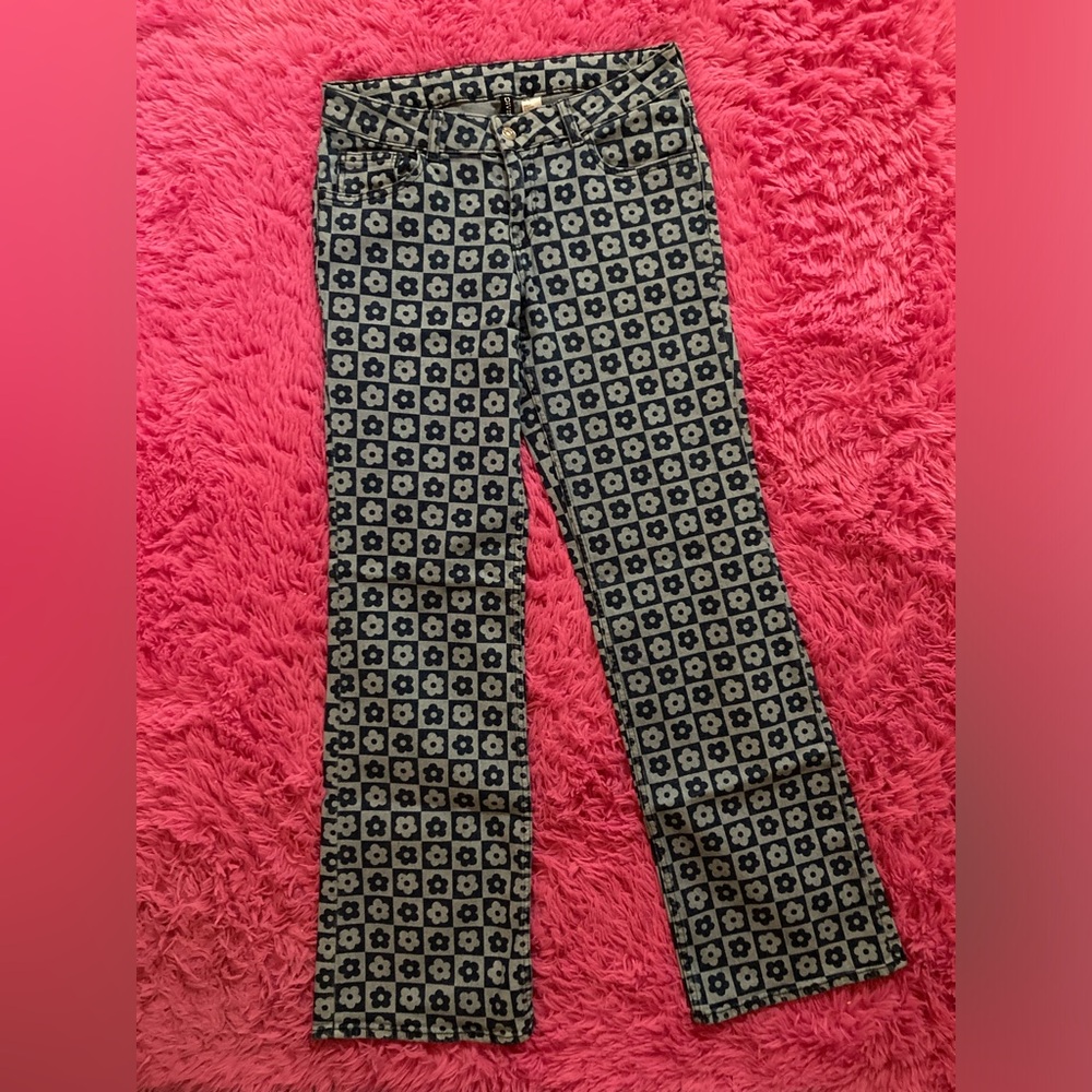 Floral jeans